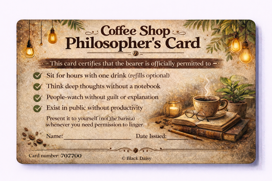 Coffee Shop Philosphers Card
