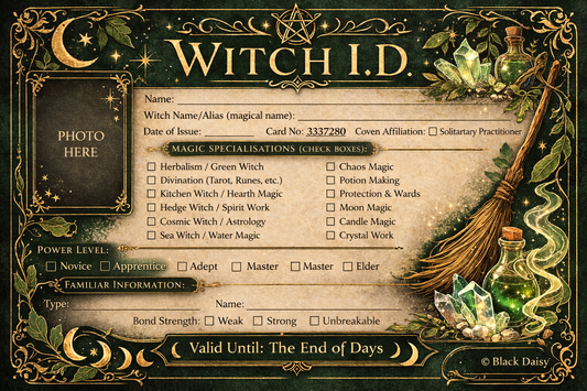 Witch  Identification Card