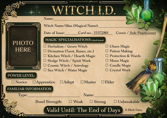 Witch  Identification Card